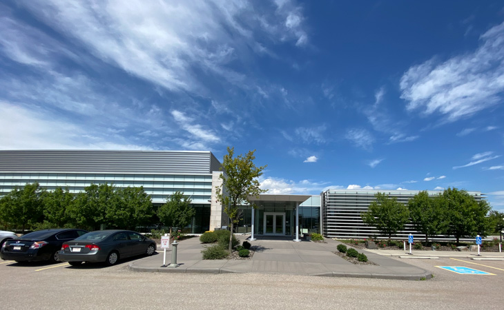 Technicians working on the engine